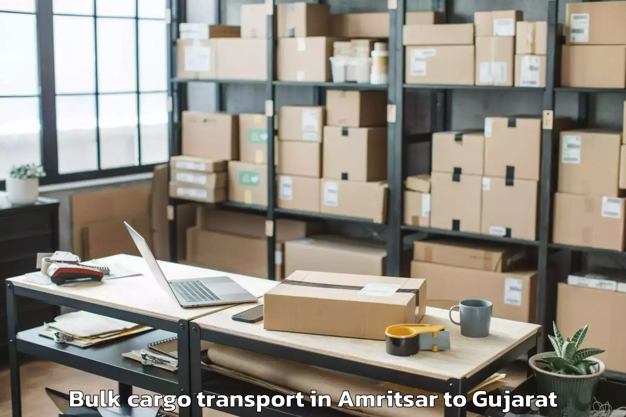 Professional Amritsar to Rajpipla Bulk Cargo Transport